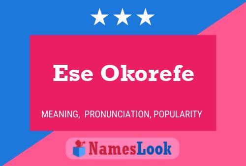 Ese Okorefe Name Poster