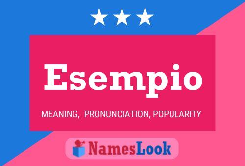 Esempio Name Poster