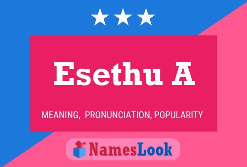 Esethu A Name Poster