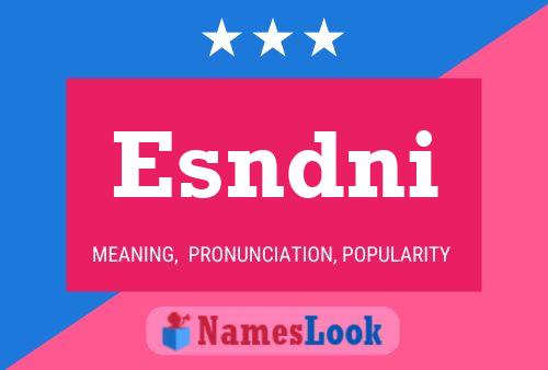 Esndni Name Poster