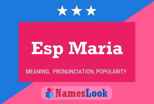 Esp Maria Name Poster