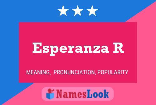 Esperanza R Name Poster