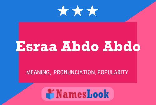 Esraa Abdo Abdo Name Poster