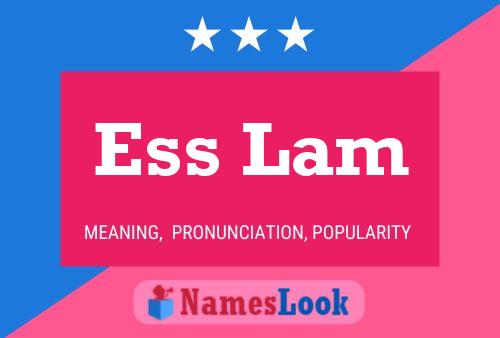 Ess Lam Name Poster