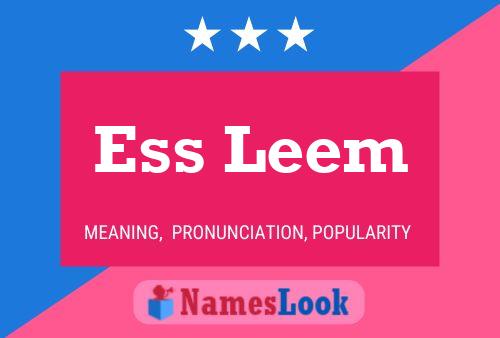 Ess Leem Name Poster