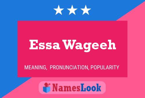 Essa Wageeh Name Poster