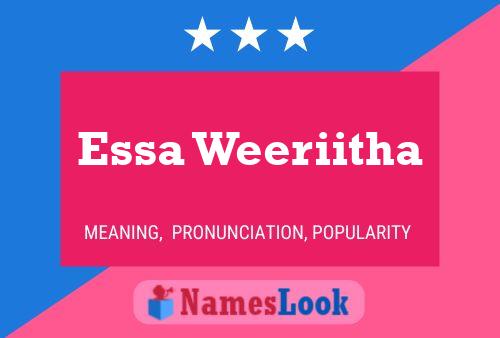 Essa Weeriitha Name Poster