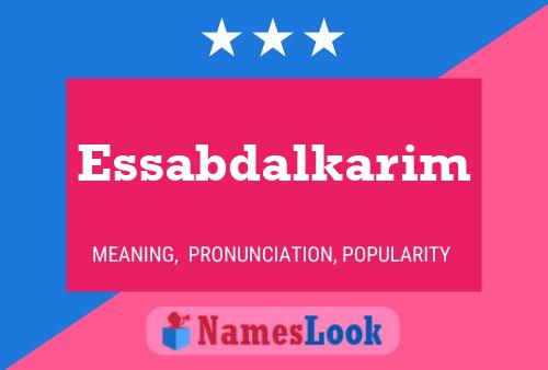 Essabdalkarim Name Poster