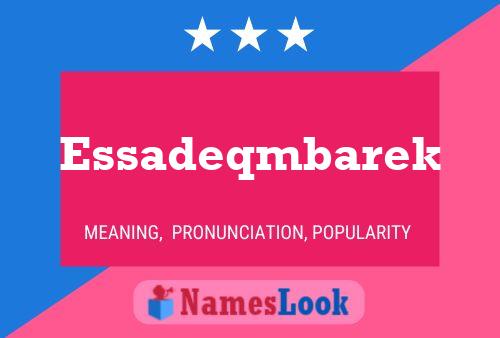 Essadeqmbarek Name Poster