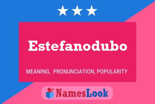 Estefanodubo Name Poster