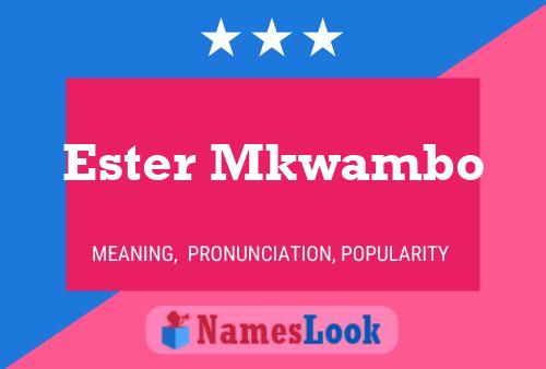 Ester Mkwambo Name Poster