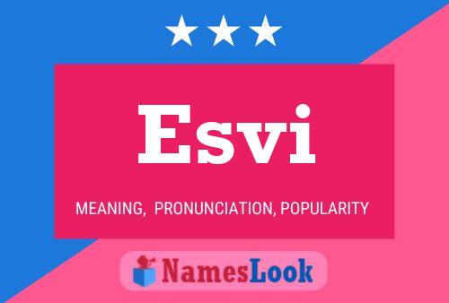 Esvi Name Poster