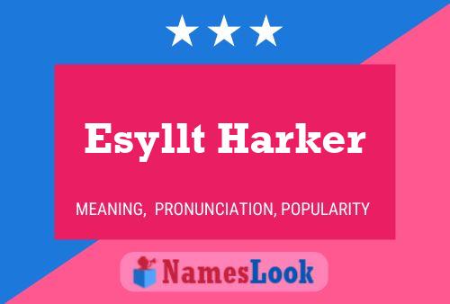 Esyllt Harker Name Poster