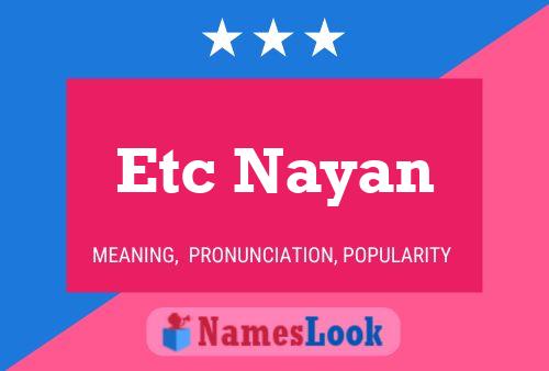 Etc Nayan Name Poster