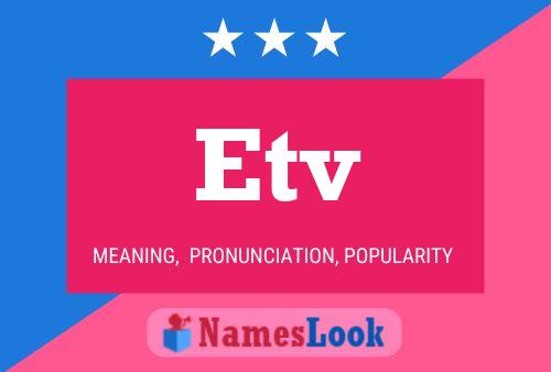 Etv Name Poster