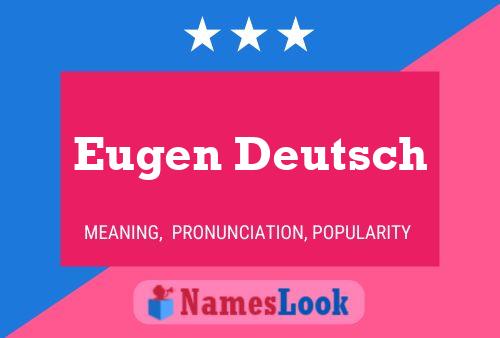 Eugen Deutsch Name Poster