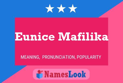 Eunice Mafilika Name Poster