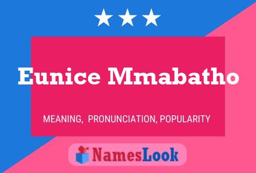 Eunice Mmabatho Name Poster