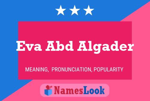 Eva Abd Algader Name Poster