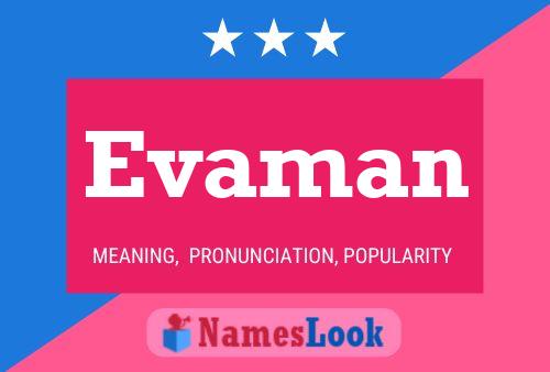 Evaman Name Poster