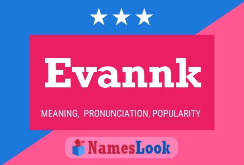 Evannk Name Poster