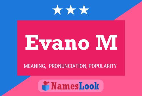 Evano M Name Poster