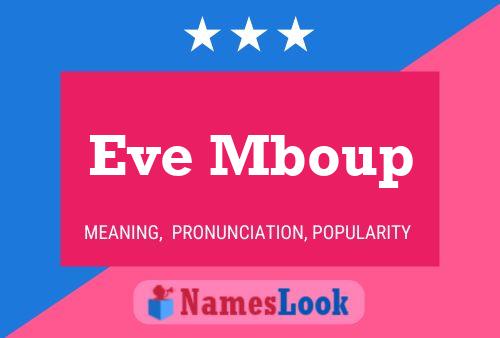 Eve Mboup Name Poster