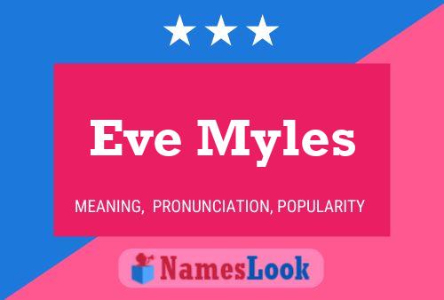 Eve Myles Name Poster