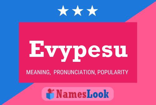 Evypesu Name Poster