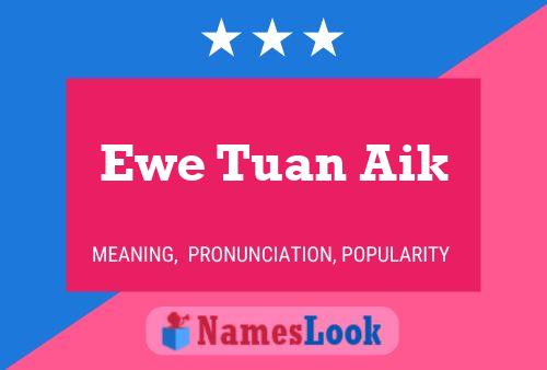 Ewe Tuan Aik Name Poster