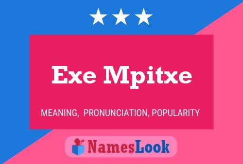 Exe Mpitxe Name Poster