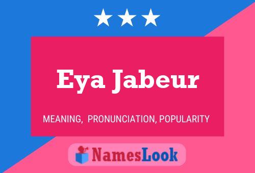 Eya Jabeur Name Poster