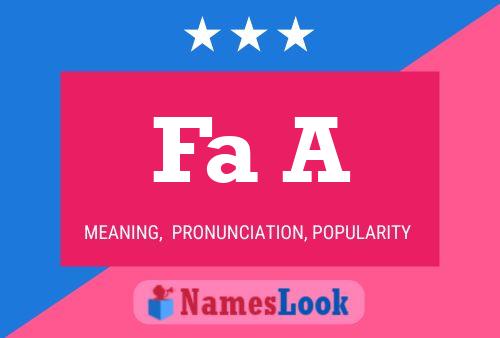 Fa A Name Poster