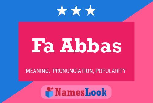 Fa Abbas Name Poster