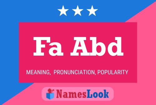 Fa Abd Name Poster