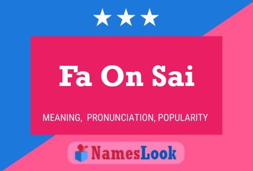 Fa On Sai Name Poster