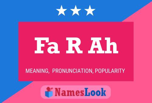 Fa R Ah Name Poster