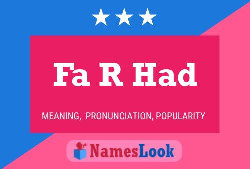 Fa R Had Name Poster