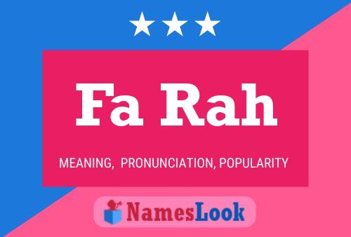 Fa Rah Name Poster