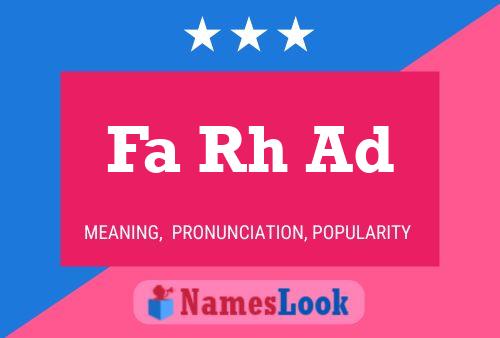 Fa Rh Ad Name Poster