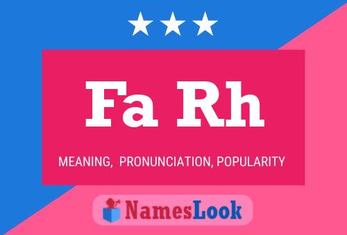 Fa Rh Name Poster