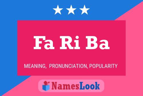 Fa Ri Ba Name Poster