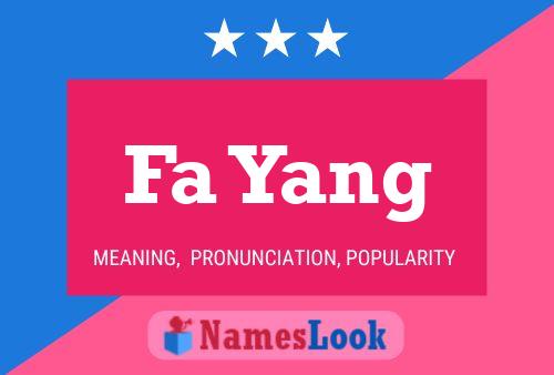 Fa Yang Name Poster