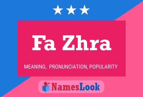 Fa Zhra Name Poster