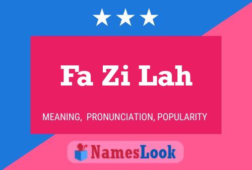 Fa Zi Lah Name Poster