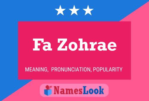 Fa Zohrae Name Poster