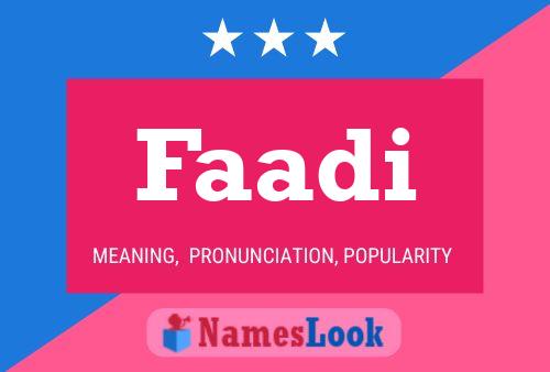 Faadi Name Poster