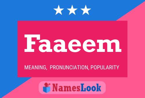 Faaeem Name Poster