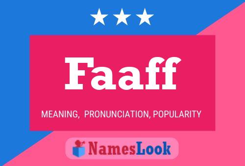 Faaff Name Poster