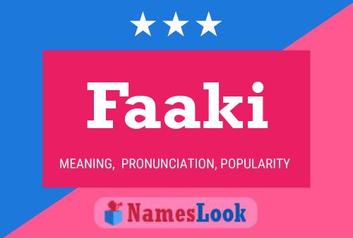 Faaki Name Poster